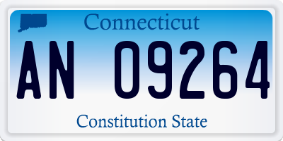 CT license plate AN09264