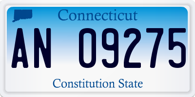 CT license plate AN09275
