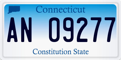 CT license plate AN09277