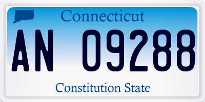 CT license plate AN09288