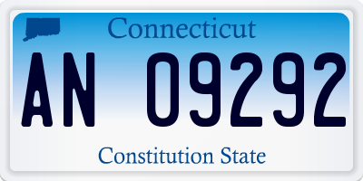 CT license plate AN09292