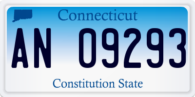 CT license plate AN09293