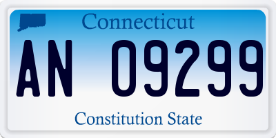 CT license plate AN09299