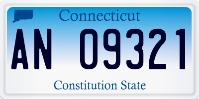 CT license plate AN09321