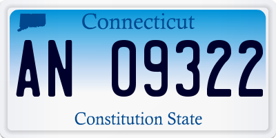 CT license plate AN09322