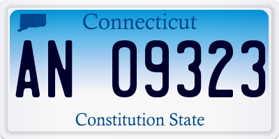 CT license plate AN09323