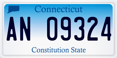 CT license plate AN09324