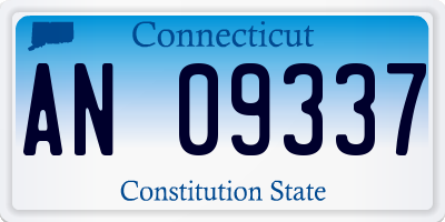 CT license plate AN09337