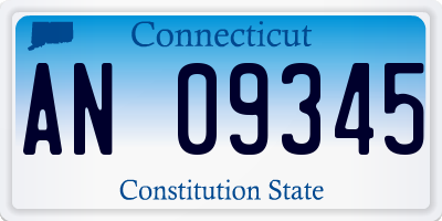 CT license plate AN09345