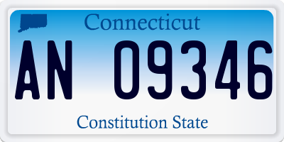CT license plate AN09346