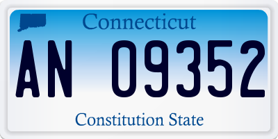 CT license plate AN09352