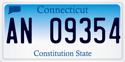 CT license plate AN09354