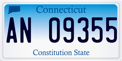 CT license plate AN09355