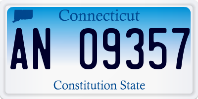 CT license plate AN09357