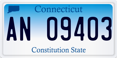 CT license plate AN09403