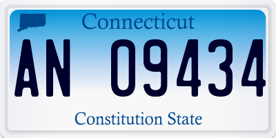CT license plate AN09434