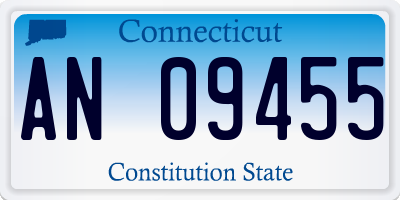CT license plate AN09455
