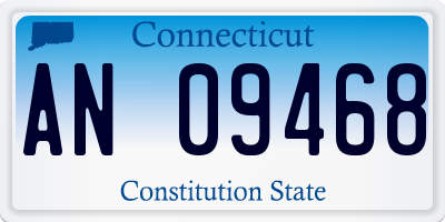 CT license plate AN09468