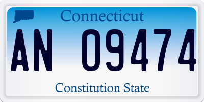CT license plate AN09474