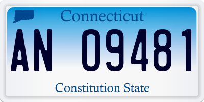 CT license plate AN09481