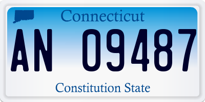 CT license plate AN09487