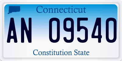 CT license plate AN09540