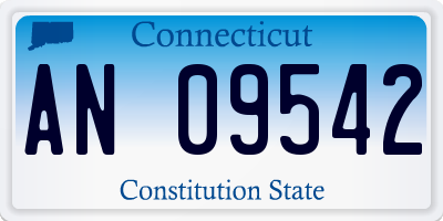 CT license plate AN09542