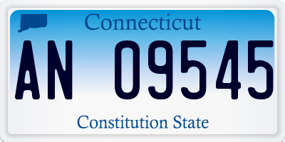 CT license plate AN09545
