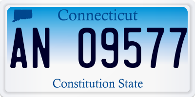 CT license plate AN09577