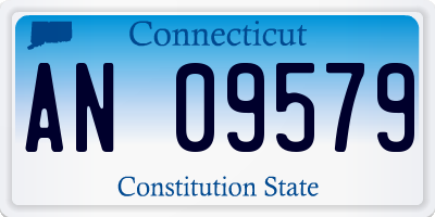 CT license plate AN09579