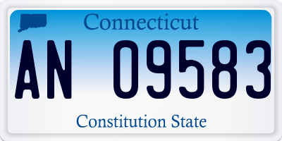 CT license plate AN09583