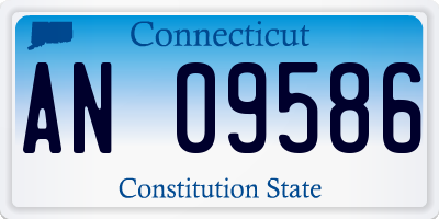CT license plate AN09586
