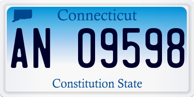CT license plate AN09598