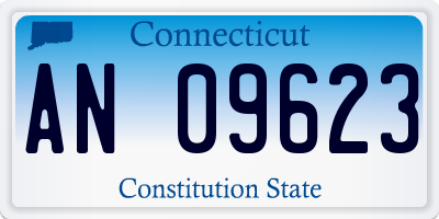 CT license plate AN09623