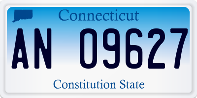 CT license plate AN09627