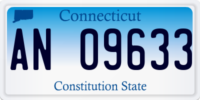 CT license plate AN09633