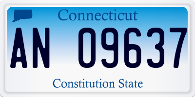 CT license plate AN09637