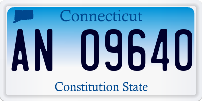 CT license plate AN09640
