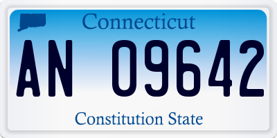 CT license plate AN09642