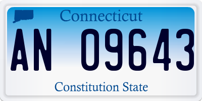 CT license plate AN09643