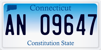 CT license plate AN09647