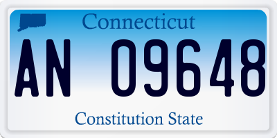 CT license plate AN09648