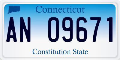 CT license plate AN09671