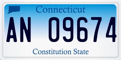 CT license plate AN09674