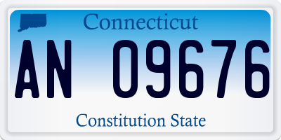CT license plate AN09676