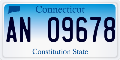 CT license plate AN09678