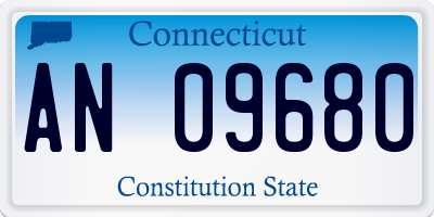 CT license plate AN09680
