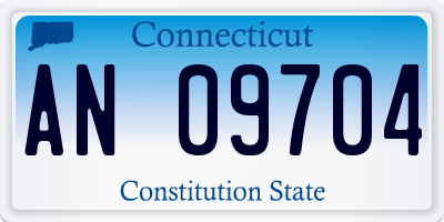 CT license plate AN09704