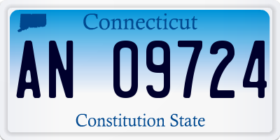 CT license plate AN09724