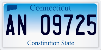 CT license plate AN09725